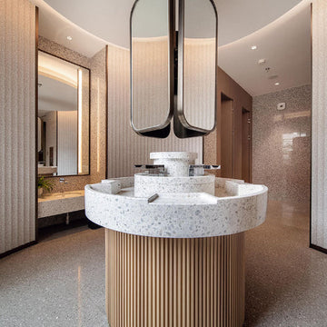 Spazio “Neve” — Purezza e resistenza in Alpine White Terrazzo