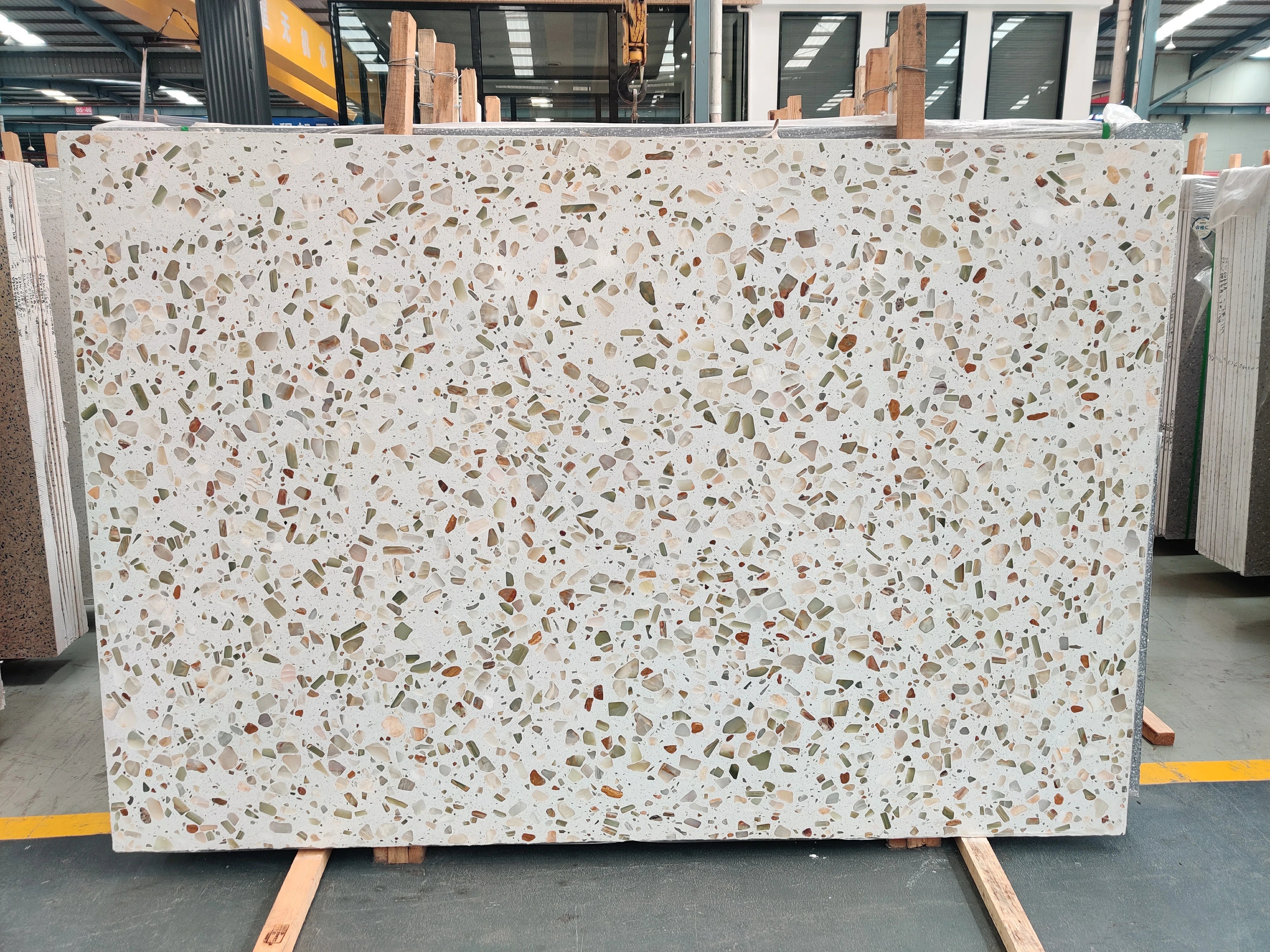 Colored terrazzo